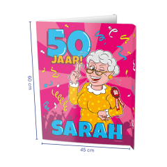 Window Sign - 50 Jaar Sarah