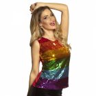 Pailletten Top Regenboog - M t/m XL