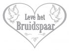 Deurbord Leve Het Bruidspaar