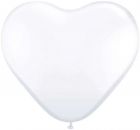 Hartvormige ballonnen wit - 100 stuks