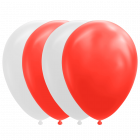 Ballonnen rood/wit - 10stk