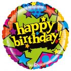 Happy Birthday Sterrenregen Folieballon