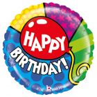 Felle kleuren Happy Birthday Folieballon