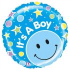 Folieballon It's a Boy Emoticon - 53cm