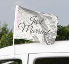 Autovlag Just Married Bruiloft - 2 stuks