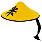 Gele Chinese hoed (ZONDER VLECHT)