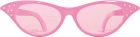 Vlinderbril XXL roze met diamantframe 