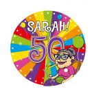 50 Jaar Sarah Party Button