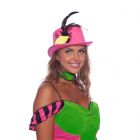 Steampunk Hoed Neon Roze