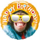 Happy Birthday Chimp Folieballon 46cm