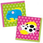 Animal Party Dieren Servetten 33x33cm - 20 stuks