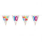 10 Jaar Happy Bday Stippen Vlaggenlijn - 10 meter