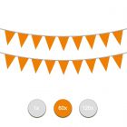 AANBIEDING Oranje plastic Vlaggenlijnen 10 mtr - per 60stk