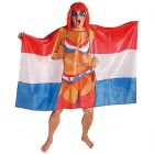 Sexy Lady Nederlandse Vlag Poncho 150x100cm
