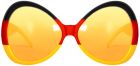 Oversized bril Duitsland: zwart-rood-geel