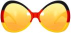Oversized bril Duitsland: zwart-rood-geel