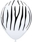 Witte Ballonnen Zebraprint 28cm - 25 stuks