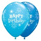 Blauwe Birthday Ballonnen 28cm - 25 stuks