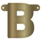 Gouden Metallic Banner Letter B
