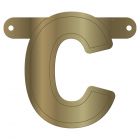 Gouden Metallic Banner Letter C