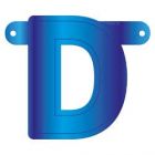 Blauwe banner letter d