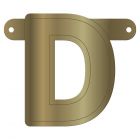 Gouden metallic banner letter d