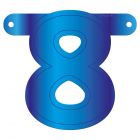Banner letter 8 blauw