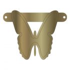 Banner letter Vlinder metallic goud