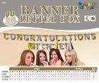 Banner letter doos goud en zilver - 90 tekens