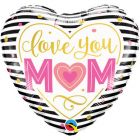 Folieballon LOVE YOU MOM - 45cm