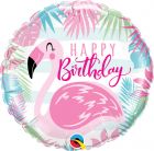 Happy Birthday Flamingo Folieballon - 45cm