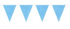 Blauwe Glitter Vlaggenlijn - 6 meter