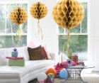 Gouden Honeycomb Bol - 30 cm