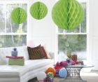 Lichtgroene honeycomb groot rond - 50 cm