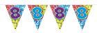 8 Jaar Mini Vlaggenlijn Birthday - 3 meter