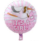 Folieballon It's a Girl Ooievaar - 43cm
