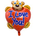 Folieballon Teddybeer I Love You - 80x57cm