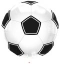 Voetbal Ballon Zwart/Wit 43cm