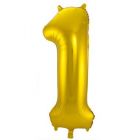 Folieballon Goud - Cijfer 0 t/m 9