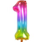 Folieballon Yummy Gummy Rainbow - Cijfer 0 t/m 9