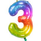 Folieballon Yummy Gummy Rainbow - Cijfer 3