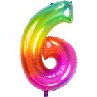Folieballon Yummy Gummy Rainbow - Cijfer 6