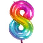 Folieballon Yummy Gummy Rainbow - Cijfer 8