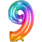 Folieballon Yummy Gummy Rainbow - Cijfer 9