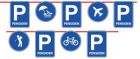 Pensioen Parkeerbord Vlaggenlijn - 10 meter