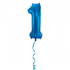 Folieballon Cijfer 1 Blauw - 86cm