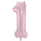 Folieballon Pastel Roze Mat - Cijfers 0 t/m 9