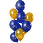 Ballonnen happy Birthday Elegant True Blue - 12stk