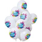 Ballonnen set Color Splash Happy Birthday - 12stk