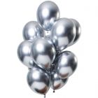Ballonnen Mirror Chrome Zilver - 12stk